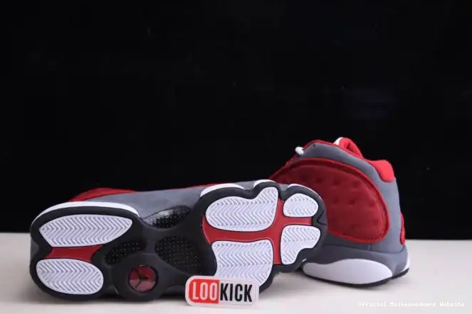 Official Maikesneakers Gym 13 Retro Jordan Flint Air 414571-600 Grey Red 0527